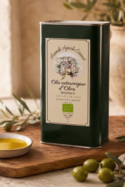 Oliwa z oliwek extra vergine BIO niefiltrowana 1 l - puszka